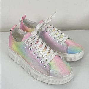 BP Pastel Rainbow Women's 7.5 Sneakers Platform Nordstrom Sonny Iridescent